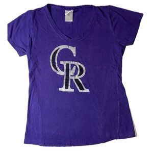 Colorado Rockies Baseball Top Women’s Size Large Genuine Merchandise Campus